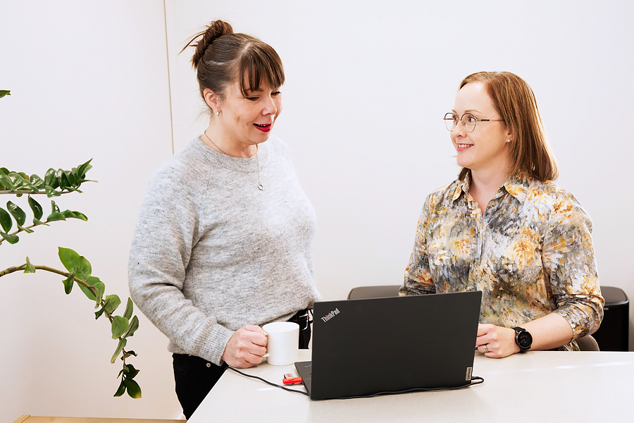 Sini Marttinen ja Nina Vaasvainio – Motiva Oy
