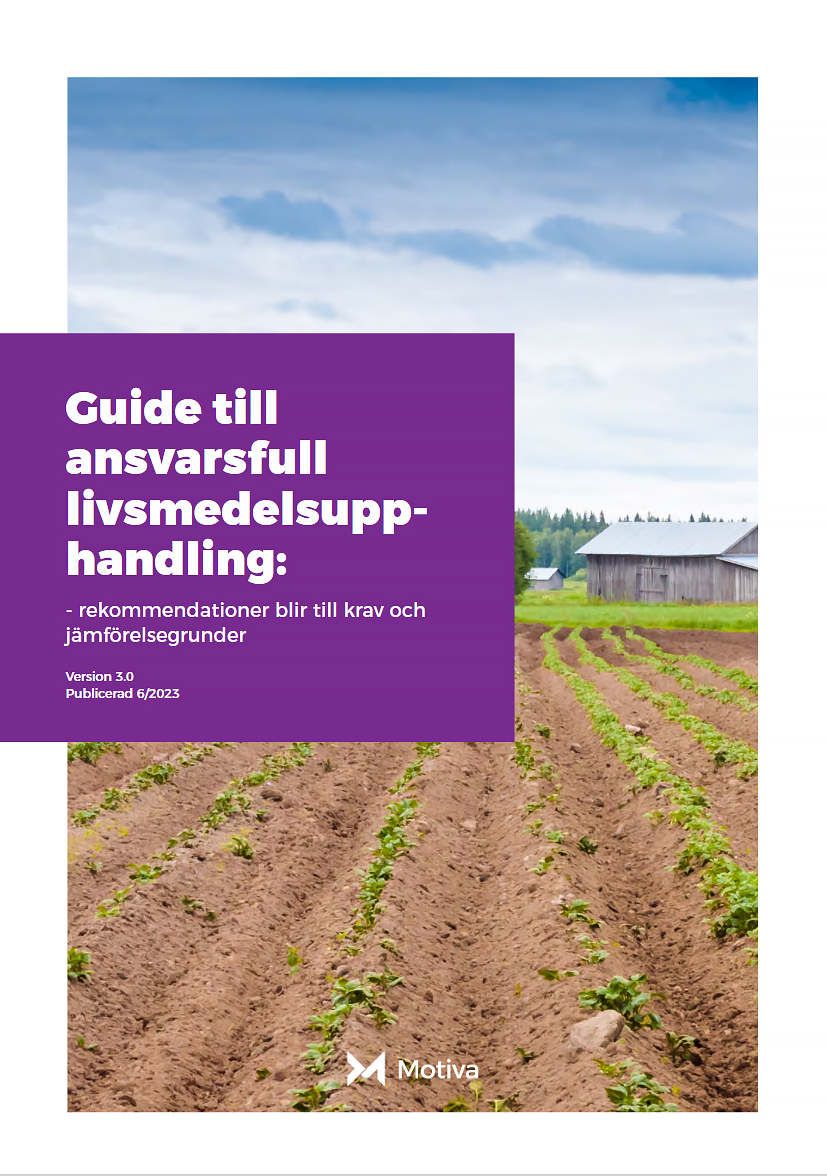 Guide till ansvarsfull livsmedelsupphandling –rekommendationer blir till krav och jämförelsegrunder