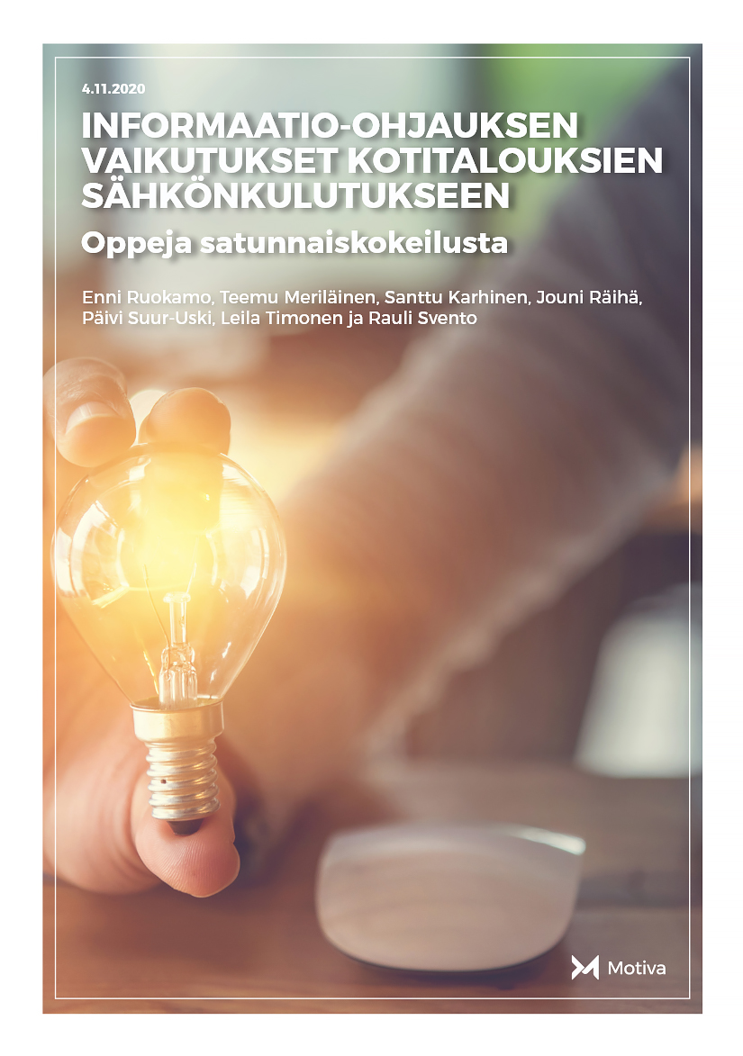 Informaatio-ohjauksen vaikutukset kotitalouksien sähkönkulutukseen – Oppeja satunnaiskokeiluista