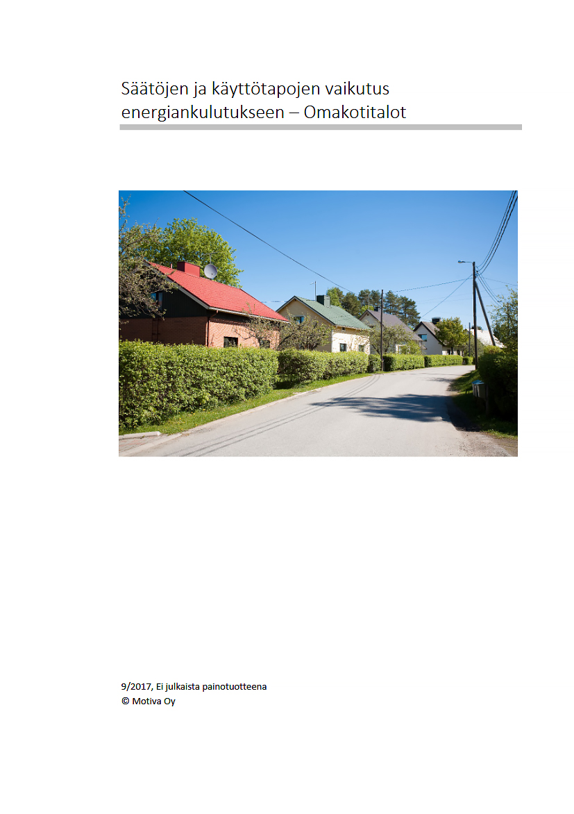 Säätöjen ja käyttötapojen vaikutus energiakulutukseen – Omakotitalot