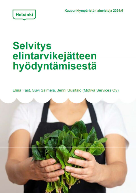 Selvitys elintarvikejätteen hyödyntämisestä -julkaisun kansikuva