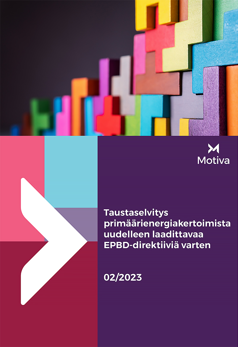 Taustaselvitys primäärienergiakertoimista uudelleen laadittavaa EPBD-direktiiviä varten julkaisun kansikuva